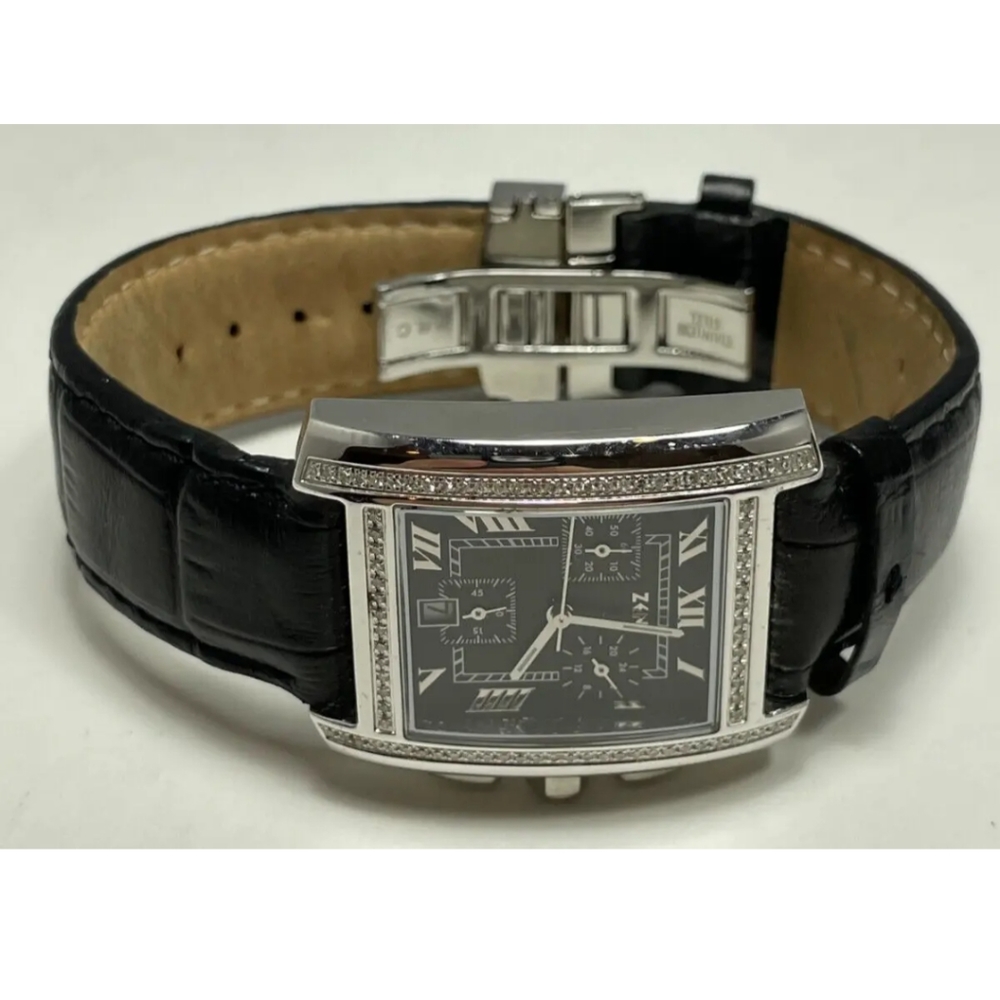 Zen Diamond W007532 Rectangular Chronograph Watch… - image 2